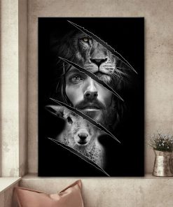 Believe In God - Lion And Lamb Canvas AQ06