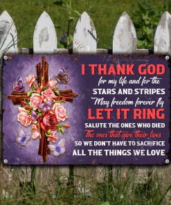UX Jesus  Cross Metal Sign  One Nation Under God  Religious Gift UXGO07-MS