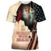 By His Wounds We Are Healed Christian T-Shirt Front View